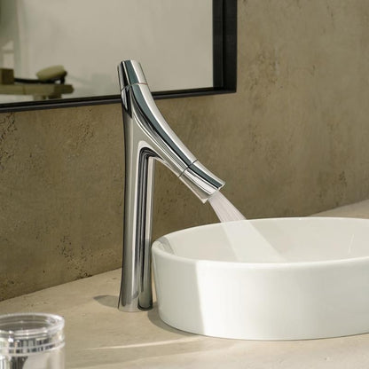 Baterie lavoar pe blat Hansgrohe Axor Starck Organic, fara ventil, H36 cm