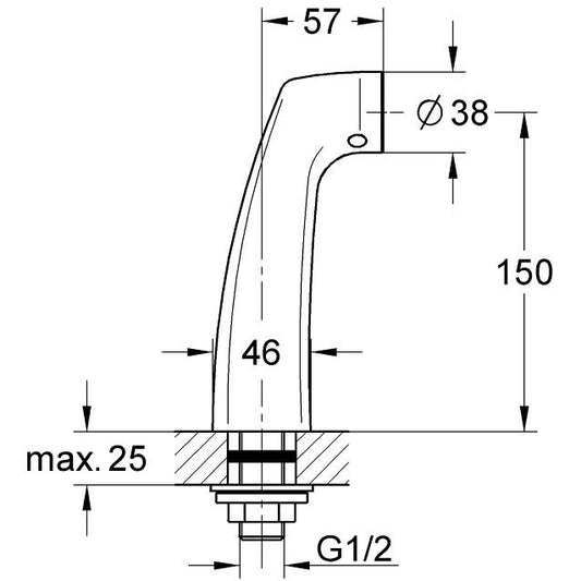 Grohe Racord la coloana 1/2'