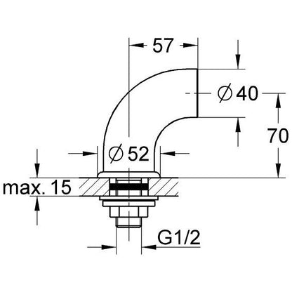 Grohe Racord la coloana 1/2'