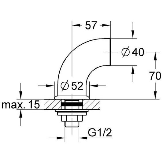 Grohe Racord la coloana 1/2'