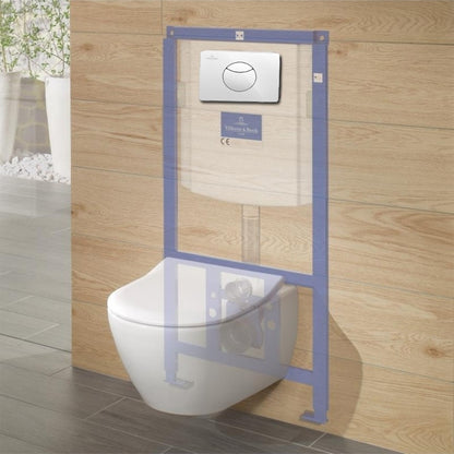 Villeroy & Boch ViConnect Clapeta de actionare WC buton rotund, alb/crom