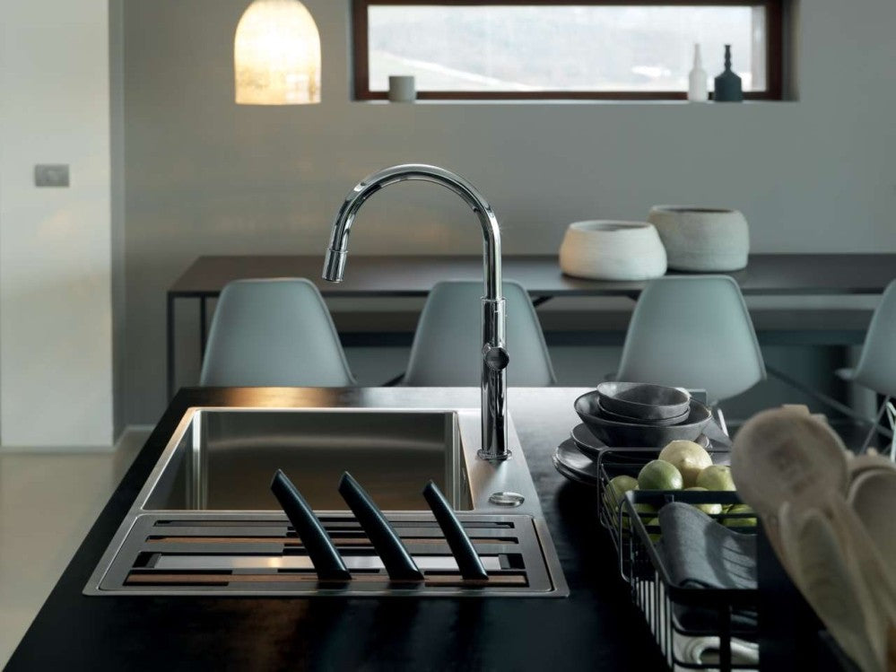 Franke Box Center BWX 220-54-27 Chiuveta bucatarie inox satinat cu accesorii, 86x51 cm