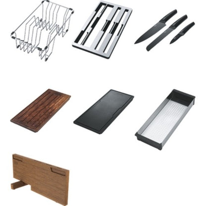 Franke Box Center BWX 220-54-27 Chiuveta bucatarie inox satinat cu accesorii, 86x51 cm
