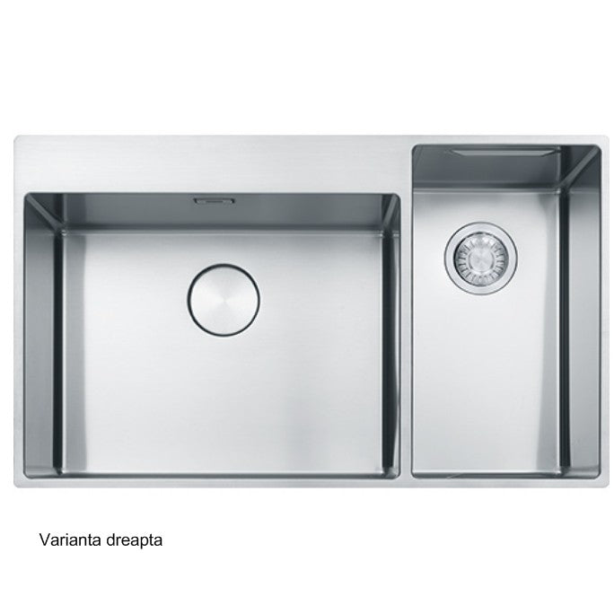 Franke Box Center BWX 220-54-27 Chiuveta bucatarie inox satinat cu accesorii, 86x51 cm