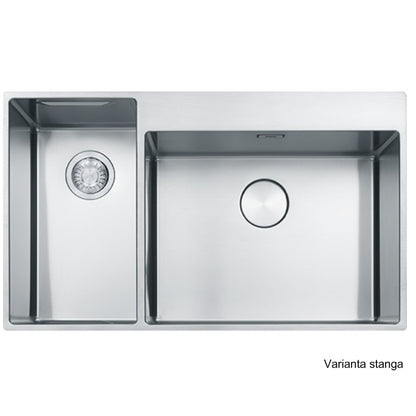 Franke Box Center BWX 220-54-27 Chiuveta bucatarie inox satinat cu accesorii, 86x51 cm