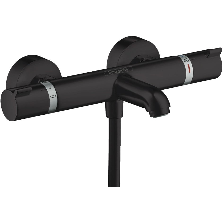 Hansgrohe Ecostat Comfort Baterie cada dus cu termostat, negru mat