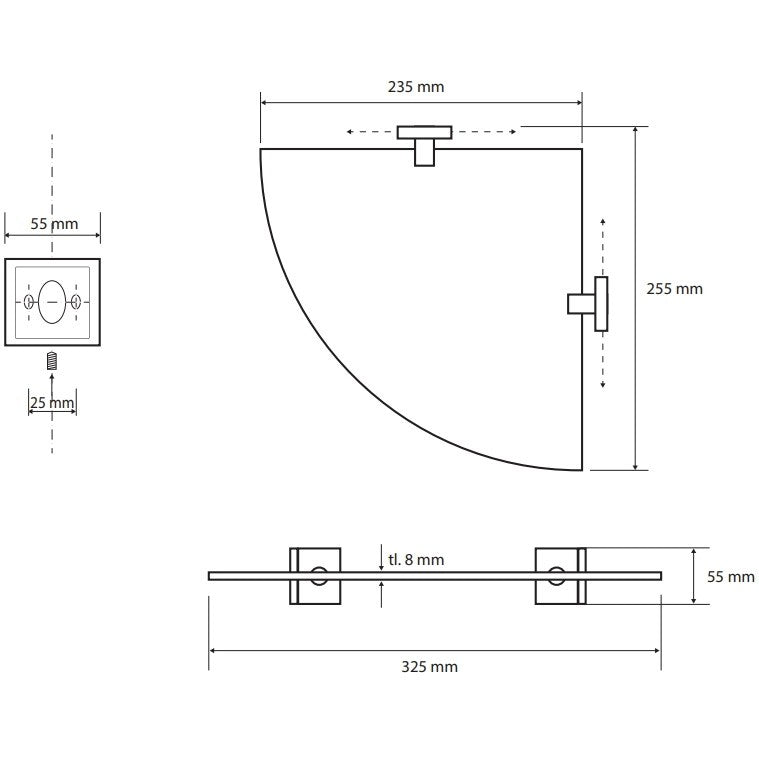 Bemeta Beta Polita de colt din sticla