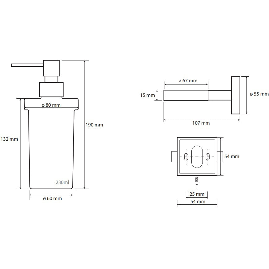 Bemeta Beta Dozator sapun lichid din sticla satinata