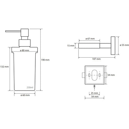 Bemeta Beta Dozator sapun lichid din sticla satinata