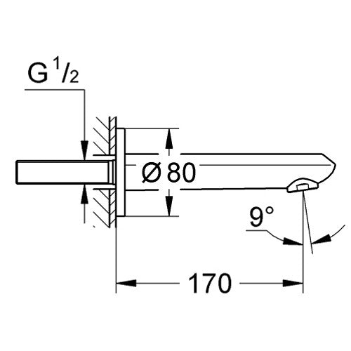 Grohe Eurodisc Cosmopolitan Pipa cada