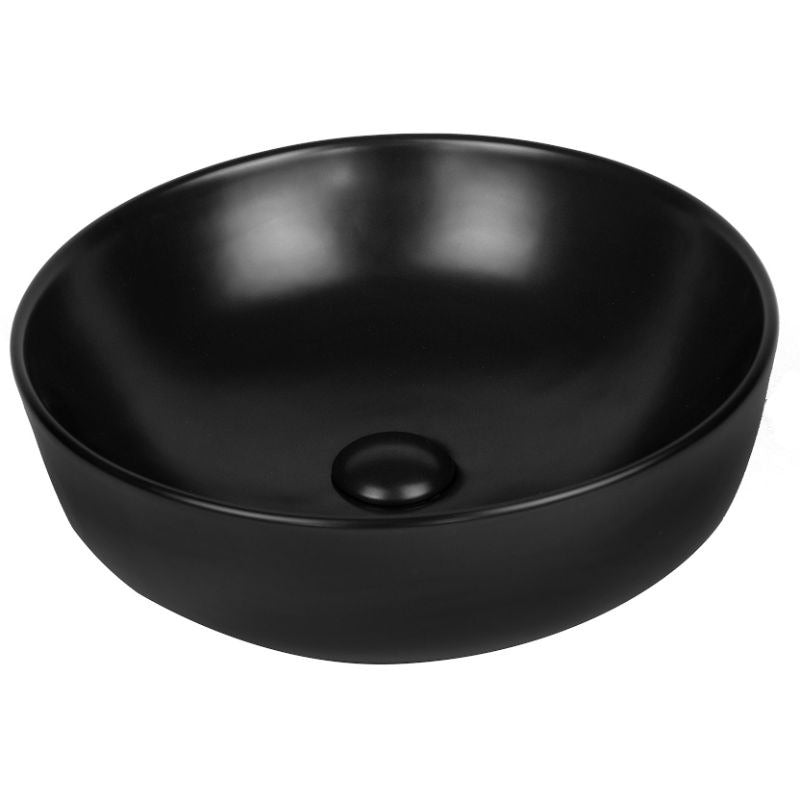 Lavoar baie pe blat Fluminia Amereta Ø41 cm, negru mat