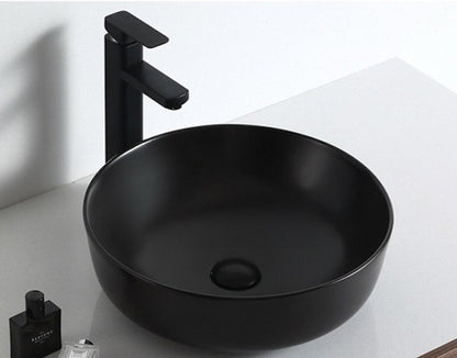 Lavoar baie pe blat Fluminia Amereta Ø41 cm, negru mat