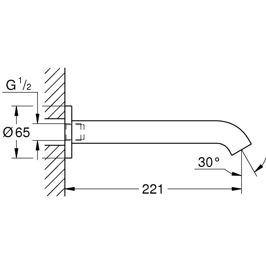Grohe Essence Pipa cada, crom