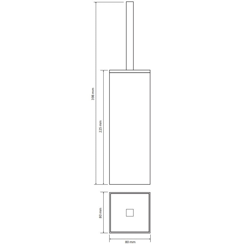 Bemeta Via Suport perie WC, inox