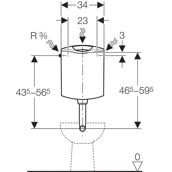 Geberit AP116 Rezervor WC cu montaj la semi-inaltime