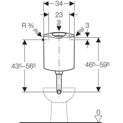 Geberit AP116 Rezervor WC cu montaj la semi-inaltime