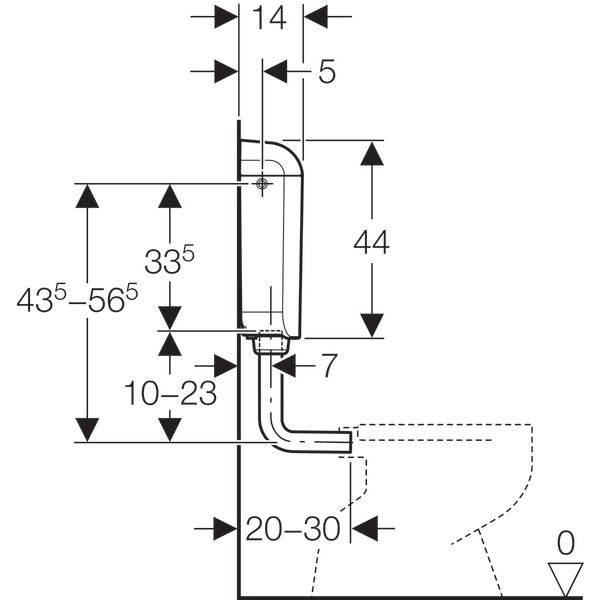 Geberit AP117 Rezervor WC cu montaj la semi-inaltime