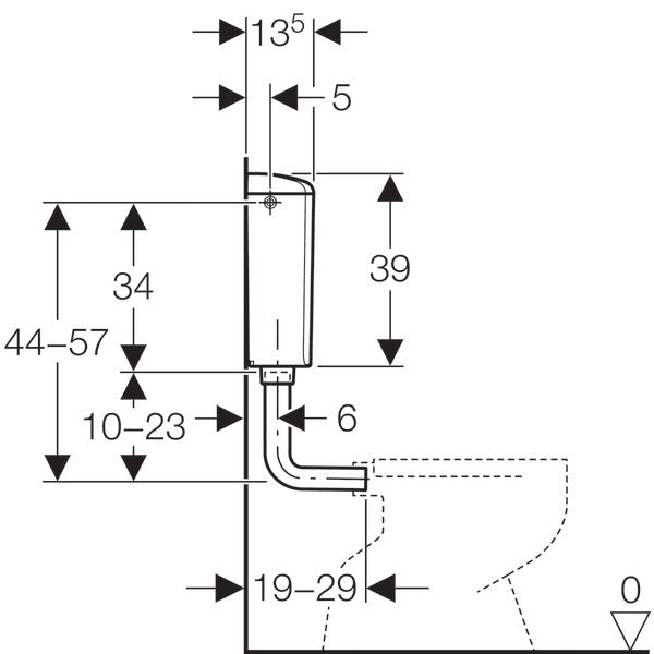 Geberit AP110 Rezervor WC cu montaj la semi-inaltime