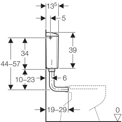 Geberit AP110 Rezervor WC cu montaj la semi-inaltime