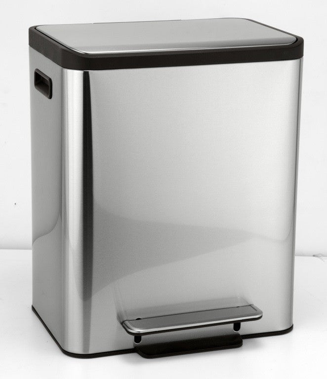 Bemeta Hotel Cos gunoi dublu cu capac soft close 2x15 l, inox mat