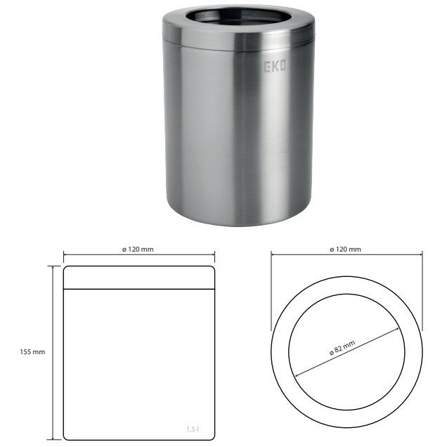 Bemeta Hotel Cos gunoi 1.5 l, inox mat