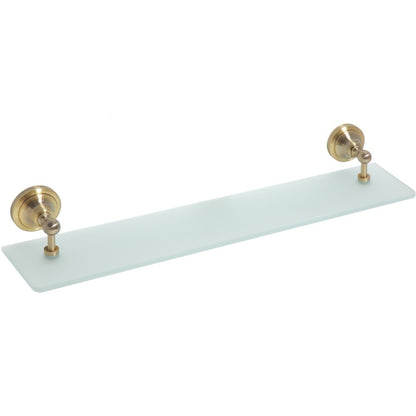 Bemeta Retro Polita din sticla cu prinderi bronz