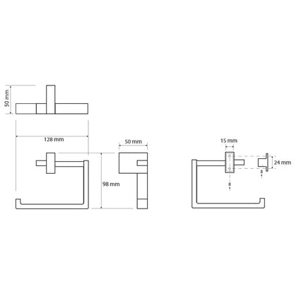 Bemeta Gamma Suport hartie igienica fara aparatoare, inox