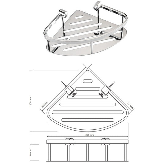 Bemeta Cytro 146208072 Polita de colt (savoniera dus) 20 cm