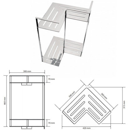 Bemeta Cytro Polita de colt dubla H38 cm