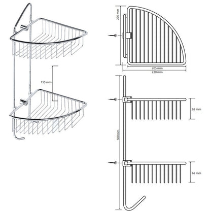 Bemeta Cytro Polita de colt dubla H50 cm