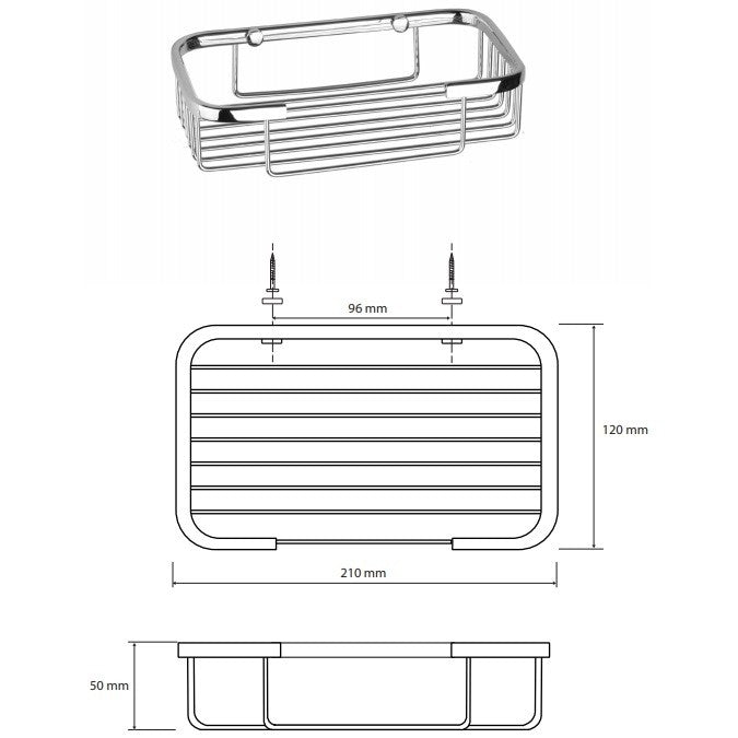 Bemeta Cytro 146208292 Savoniera dreptunghiulara 21 cm