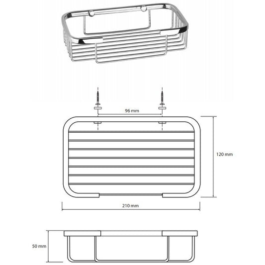 Bemeta Cytro 146208292 Savoniera dreptunghiulara 21 cm