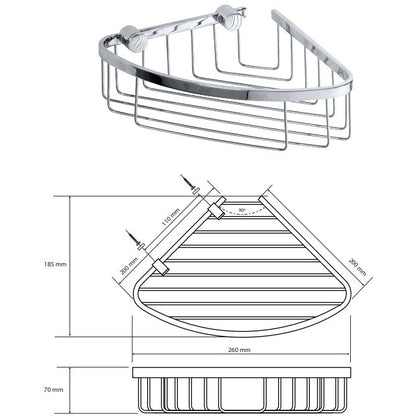 Bemeta Cytro 146208352 Polita de colt (savoniera dus) 20 cm
