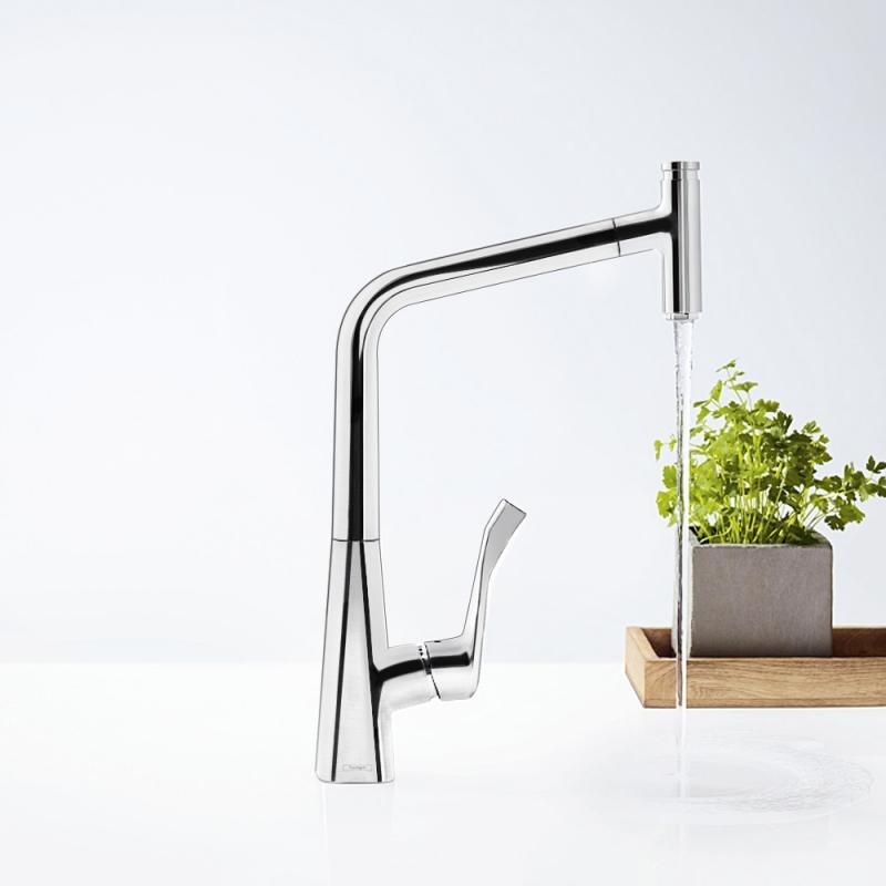 Hansgrohe Metris Select 320 Baterie chiuveta bucatarie cu dus extractibil
