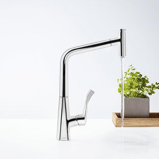 Hansgrohe Metris Select 320 Baterie chiuveta bucatarie cu dus extractibil