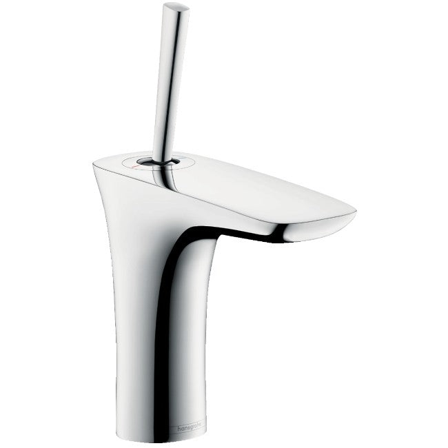 Baterie lavoar alb/crom Hansgrohe PuraVida 110, cu ventil pop-up