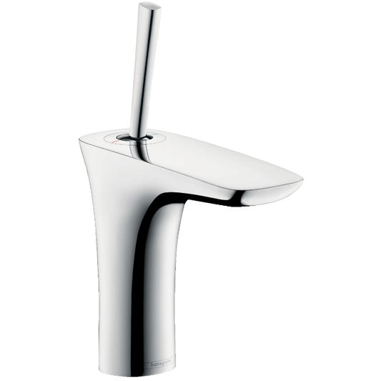 Baterie lavoar alb/crom Hansgrohe PuraVida 110, cu ventil pop-up