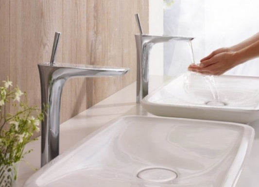 Baterie chiuveta baie pe blat Hansgrohe PuraVida 200