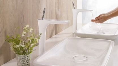 Baterie lavoar pe blat alba Hansgrohe PuraVida 200