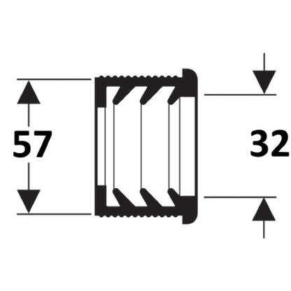 Geberit Garnitura de cauciuc pentru sifon Ø57/32 mm