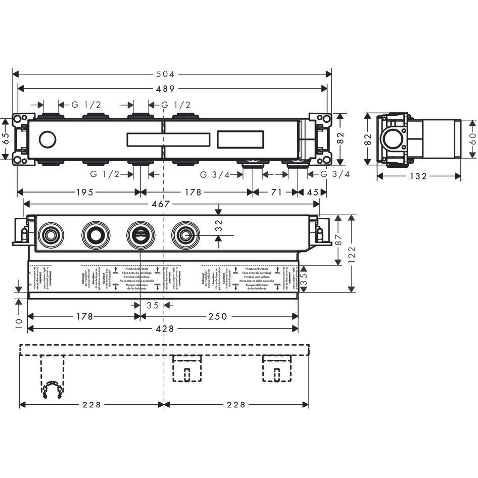 Hansgrohe RainSelect Corp incastrat