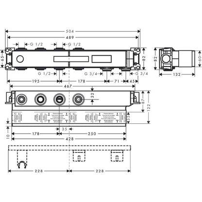 Hansgrohe RainSelect Corp incastrat