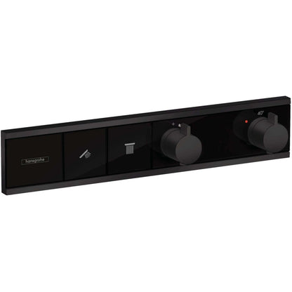 Hansgrohe RainSelect Baterie dus cu termostat, negru mat