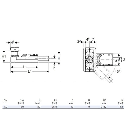 Rigola dus Geberit CleanLine corp de baza H9 cm