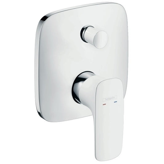 Hansgrohe PuraVida Baterie cada dus monocomanda incastrata, alb/crom