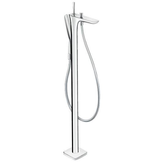 Hansgrohe PuraVida Baterie cada si dus monocomanda cu montaj pe pardoseala, crom