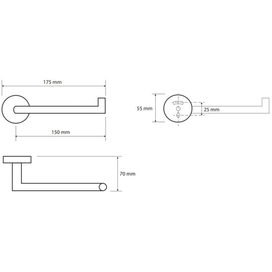 Bemeta Amber Suport hartie igienica fara aparatoare, cupru