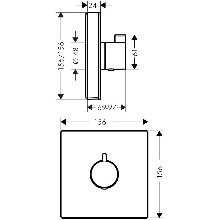 Hansgrohe ShowerSelect Termostat incastrat pentru baterie, alb/crom