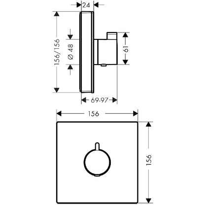 Hansgrohe ShowerSelect Termostat incastrat pentru baterie, alb/crom