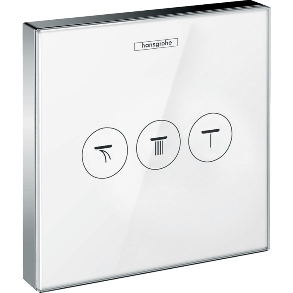 Hansgrohe ShowerSelect Glass Divertor cu 3 iesiri, alb/crom